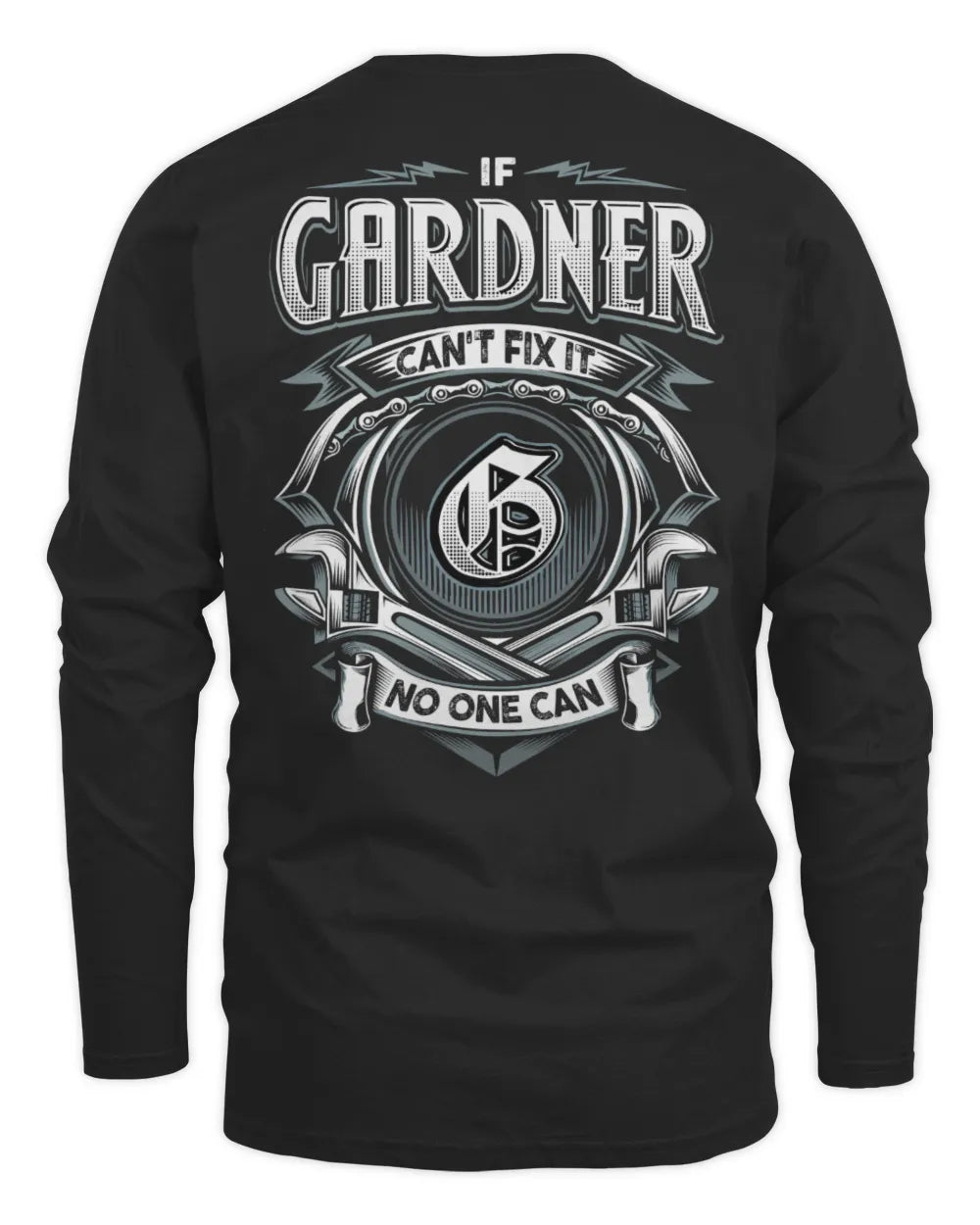 GARDNER AP81-K4-626 - Personalized Ahmed Quote Apparel “If Ahmed Can't Fix It, No One Can” - Men's Long Sleeved T-Shirt - Black