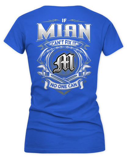 MIAN AP81-K4-626 - Personalized Ahmed Quote Apparel “If Ahmed Can't Fix It, No One Can” - Women's V-Neck T-Shirt - Royal