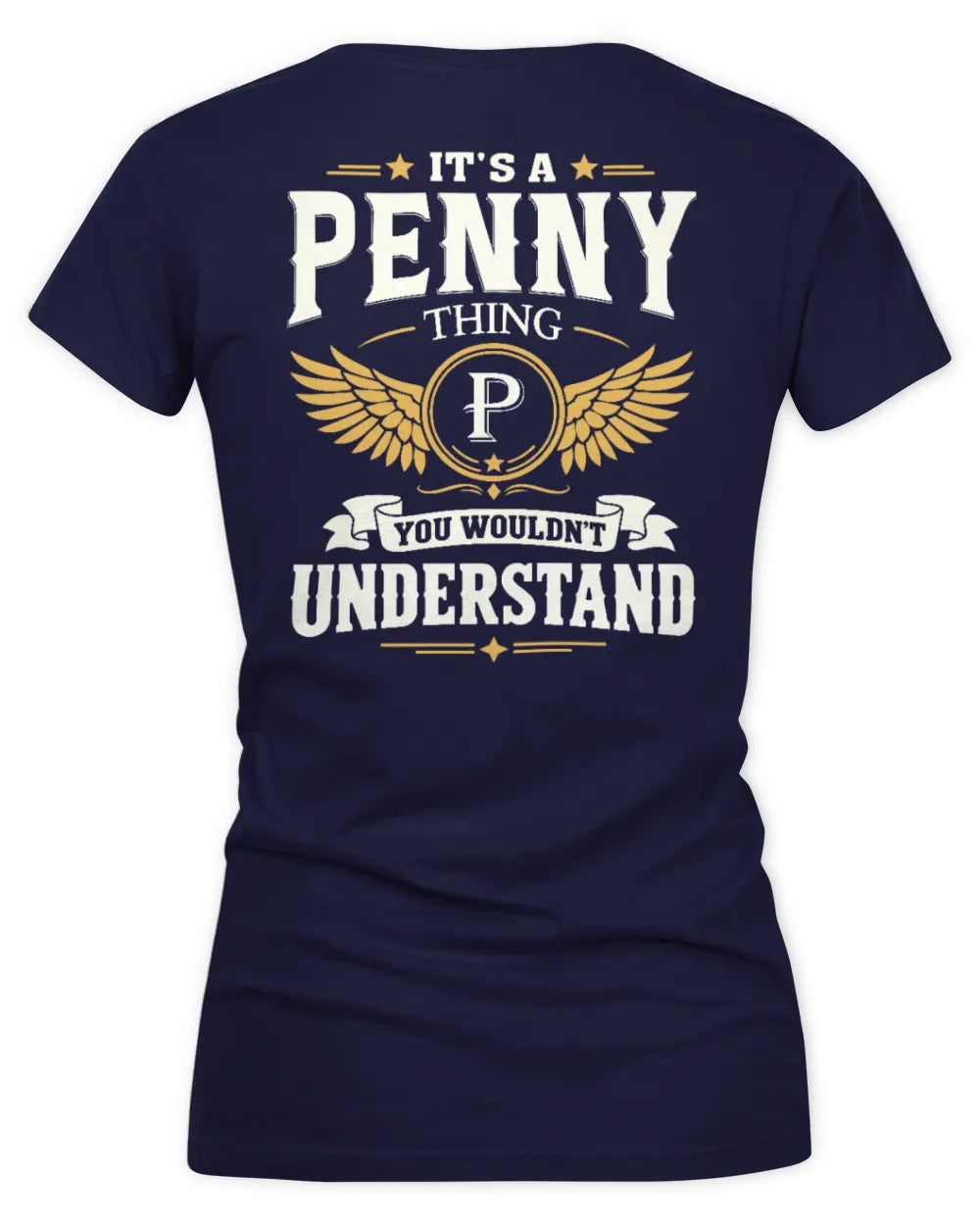 PENNY KT06-M008 It’s a [NAME] Thing – You Wouldn’t Understand | Personalized Vintage T-Shirt - Women's V-Neck T-Shirt - Navy