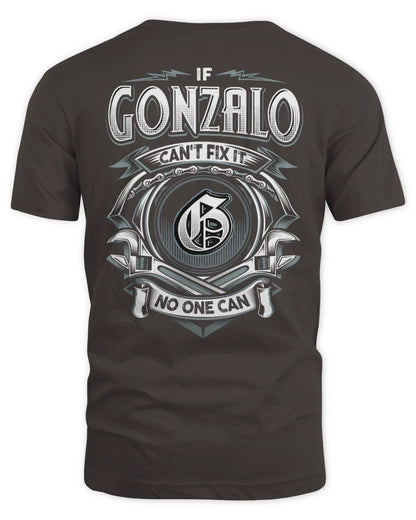 GONZALO AP81-K4-626 - Personalized Ahmed Quote Apparel “If Ahmed Can't Fix It, No One Can” - Unisex Standard T-Shirt - Dark Chocolate