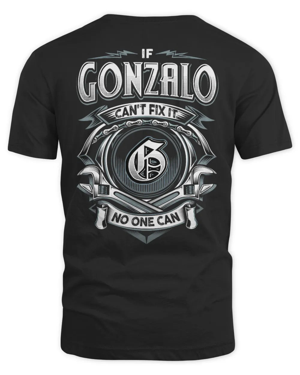 GONZALO AP81-K4-626 - Personalized Ahmed Quote Apparel “If Ahmed Can't Fix It, No One Can” - Unisex Standard T-Shirt - Black