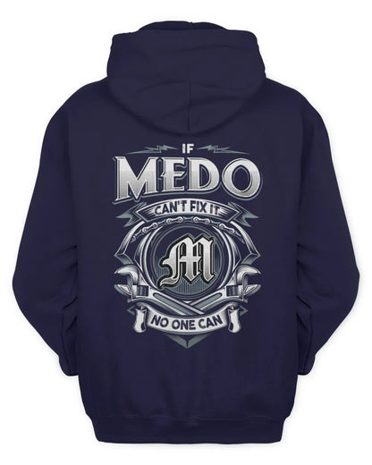 MEDO AP81-K4-626 - Personalized Ahmed Quote Apparel “If Ahmed Can't Fix It, No One Can” - Unisex Hoodie - Navy