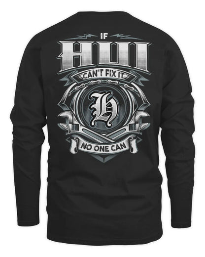 HUI AP81-K4-626 - Personalized Ahmed Quote Apparel “If Ahmed Can't Fix It, No One Can” - Men's Long Sleeved T-Shirt - Black