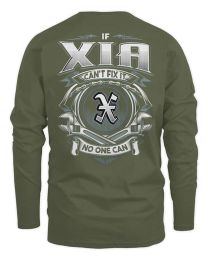 XIA AP81-K4-626 - Personalized Ahmed Quote Apparel “If Ahmed Can't Fix It, No One Can” - Men's Long Sleeved T-Shirt - Military Green