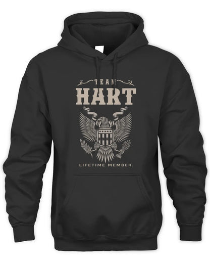 HART TP06-K82 – Personalized Classic Style Apparel “Team NAME Lifetime Member” - Unisex Hoodie - Black