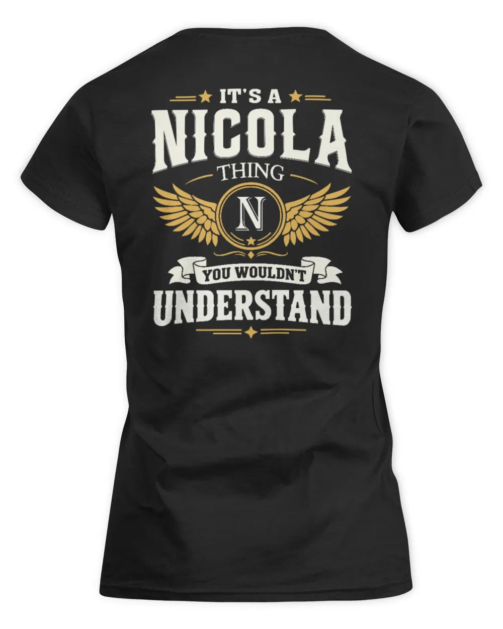 NICOLA KT06-M008 It’s a [NAME] Thing – You Wouldn’t Understand | Personalized Vintage T-Shirt - Women's Standard T-Shirt - Black