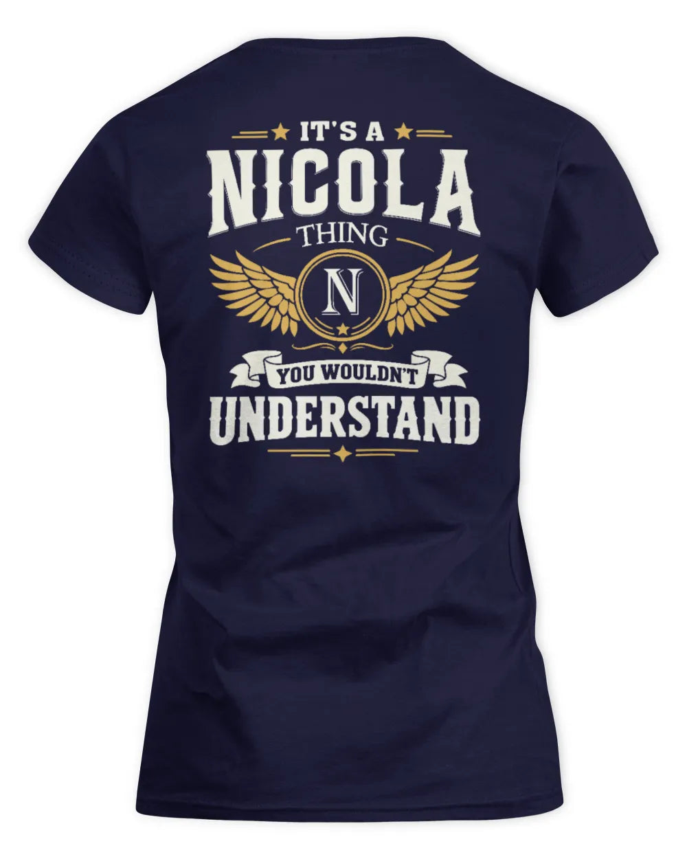 NICOLA KT06-M008 It’s a [NAME] Thing – You Wouldn’t Understand | Personalized Vintage T-Shirt - Women's Standard T-Shirt - Navy