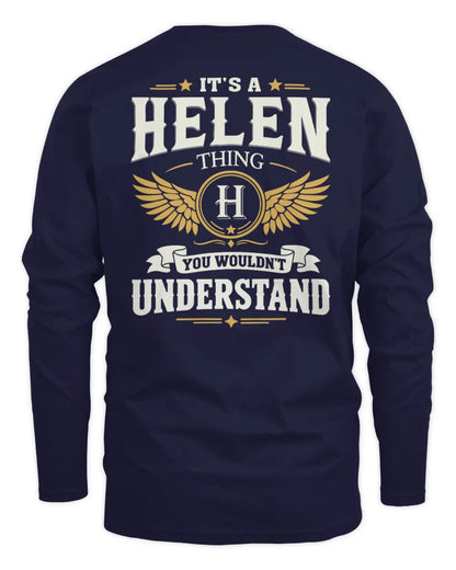 HELEN KT06-M008 It’s a [NAME] Thing – You Wouldn’t Understand | Personalized Vintage T-Shirt - Men's Long Sleeved T-Shirt - Navy