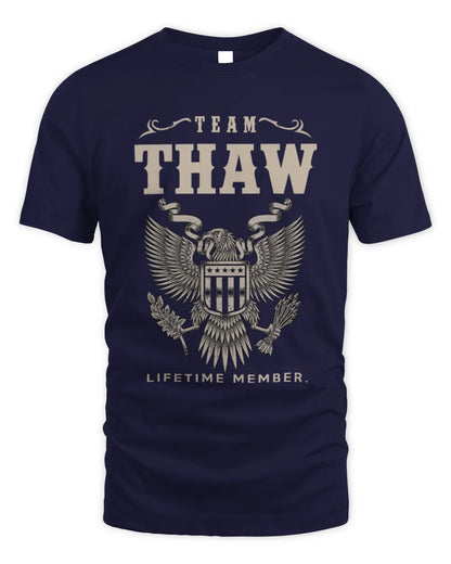 THAW TP06-K82 – Personalized Classic Style Apparel “Team NAME Lifetime Member” - Unisex Standard T-Shirt - Navy