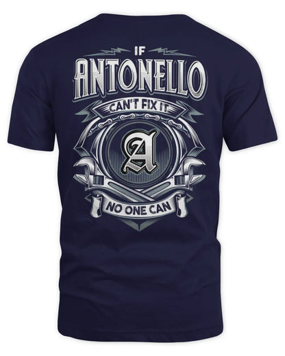 ANTONELLO AP81-K4-626 - Personalized Ahmed Quote Apparel “If Ahmed Can't Fix It, No One Can” - Unisex Standard T-Shirt - Navy