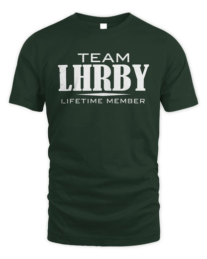 LHRBY BL62-K4-128 - Personalized “Team NAME Lifetime Member” - Unisex Standard T-Shirt - Forest Green