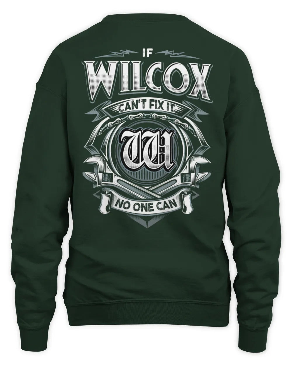 WILCOX AP81-K4-626 - Personalized Ahmed Quote Apparel “If Ahmed Can't Fix It, No One Can” - Unisex Sweatshirt - Forest Green
