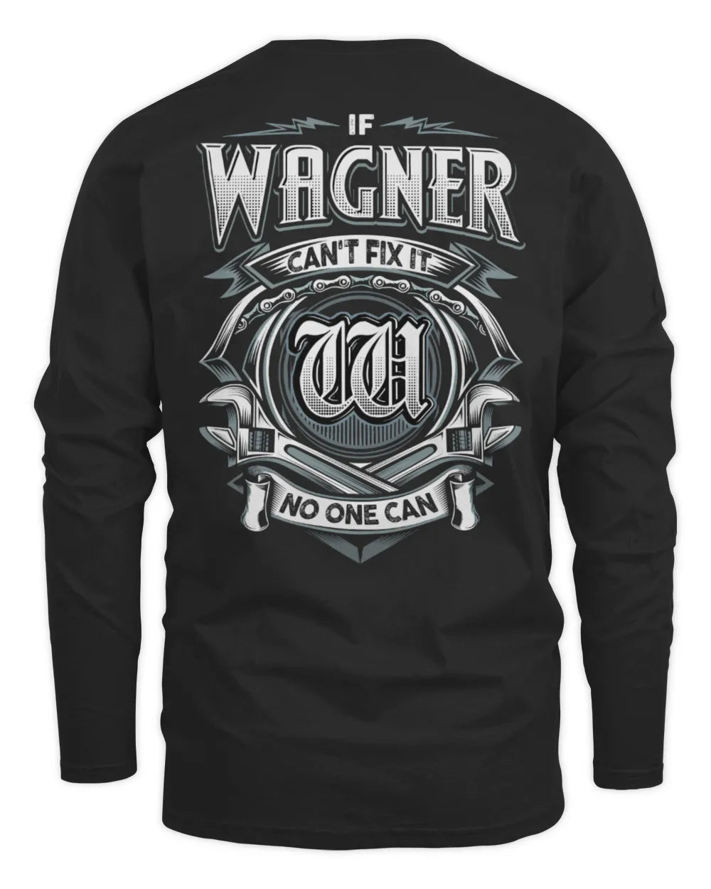 WAGNER AP81-K4-626 - Personalized Ahmed Quote Apparel “If Ahmed Can't Fix It, No One Can” - Men's Long Sleeved T-Shirt - Black