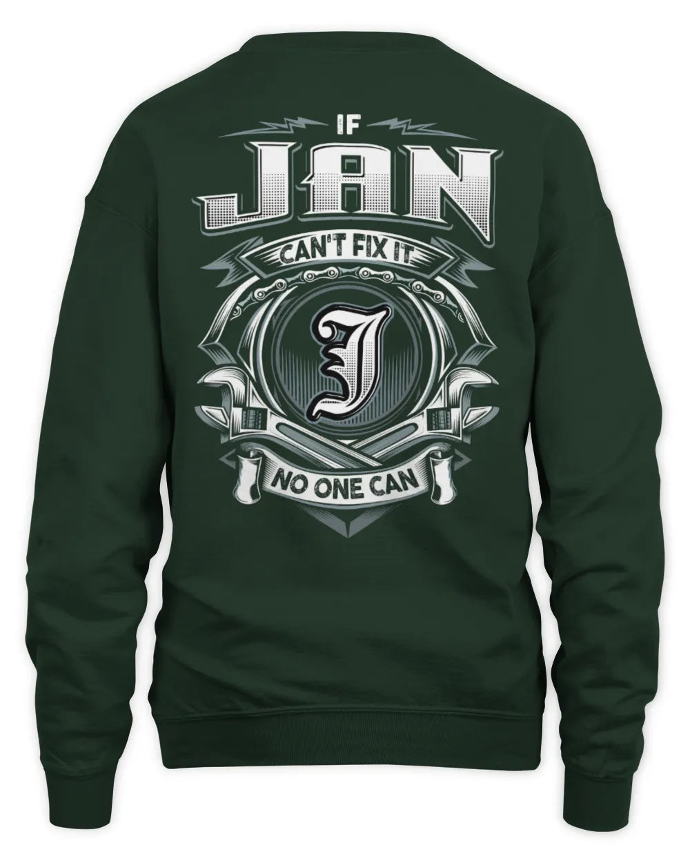 JAN AP81-K4-626 - Personalized Ahmed Quote Apparel “If Ahmed Can't Fix It, No One Can” - Unisex Sweatshirt - Forest Green