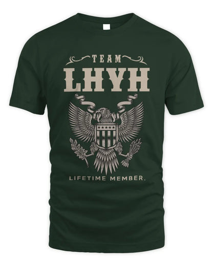LHYH TP06-K82 – Personalized Classic Style Apparel “Team NAME Lifetime Member” - Unisex Standard T-Shirt - Forest Green