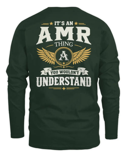 AMR KT06-M008 It’s a [NAME] Thing – You Wouldn’t Understand | Personalized Vintage T-Shirt - Men's Long Sleeved T-Shirt - Forest Green