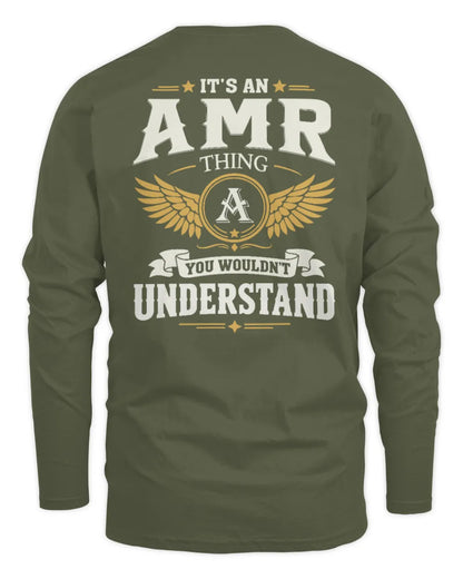 AMR KT06-M008 It’s a [NAME] Thing – You Wouldn’t Understand | Personalized Vintage T-Shirt - Men's Long Sleeved T-Shirt - Military Green