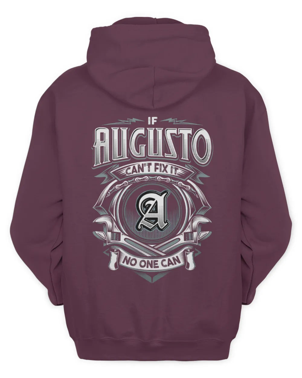 AUGUSTO AP81-K4-626 - Personalized Ahmed Quote Apparel “If Ahmed Can't Fix It, No One Can” - Unisex Hoodie - Maroon