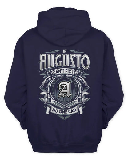 AUGUSTO AP81-K4-626 - Personalized Ahmed Quote Apparel “If Ahmed Can't Fix It, No One Can” - Unisex Hoodie - Navy