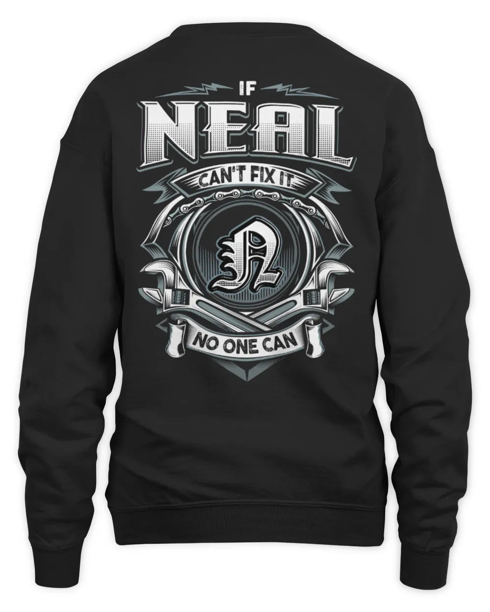 NEAL AP81-K4-626 - Personalized Ahmed Quote Apparel “If Ahmed Can't Fix It, No One Can” - Unisex Sweatshirt - Black