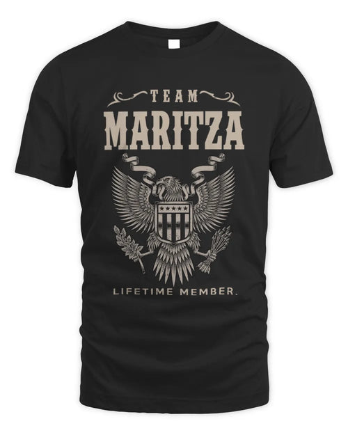 MARITZA TP06-K82 – Personalized Classic Style Apparel “Team NAME Lifetime Member” - Unisex Standard T-Shirt - Black