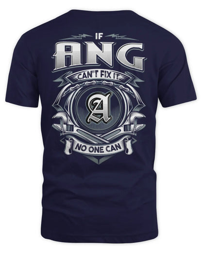 ANG AP81-K4-626 - Personalized Ahmed Quote Apparel “If Ahmed Can't Fix It, No One Can” - Unisex Standard T-Shirt - Navy