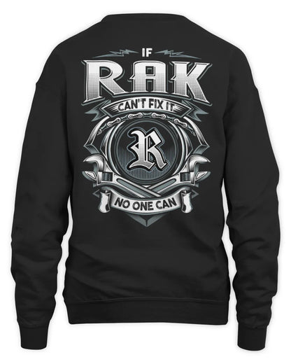 RAK AP81-K4-626 - Personalized Ahmed Quote Apparel “If Ahmed Can't Fix It, No One Can” - Unisex Sweatshirt - Black