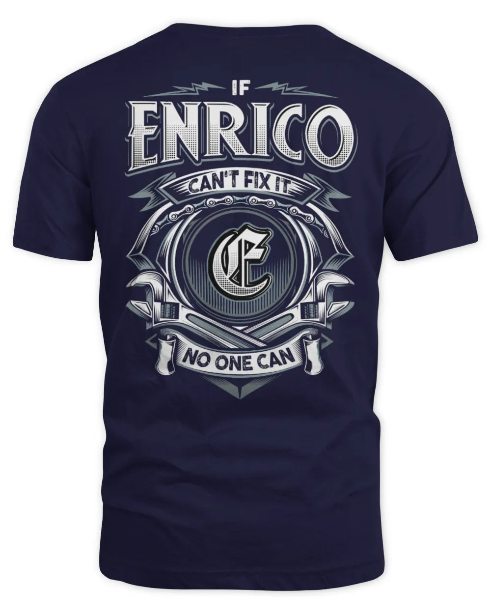 ENRICO AP81-K4-626 - Personalized Ahmed Quote Apparel “If Ahmed Can't Fix It, No One Can” - Unisex Standard T-Shirt - Navy