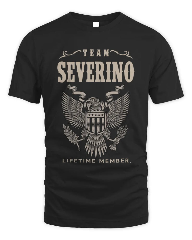 SEVERINO TP06-K82 – Personalized Classic Style Apparel “Team NAME Lifetime Member” - Unisex Standard T-Shirt - Black