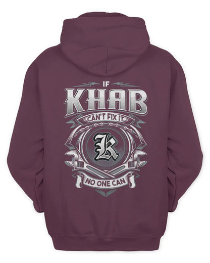 KHAB AP81-K4-626 - Personalized Ahmed Quote Apparel “If Ahmed Can't Fix It, No One Can” - Unisex Hoodie - Maroon