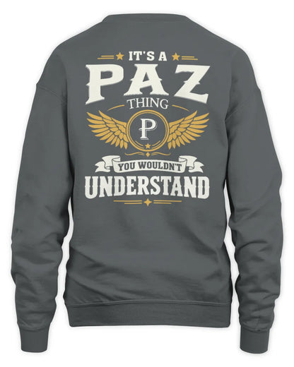 PAZ KT06-M008 It’s a [NAME] Thing – You Wouldn’t Understand | Personalized Vintage T-Shirt - Unisex Sweatshirt - Charcoal