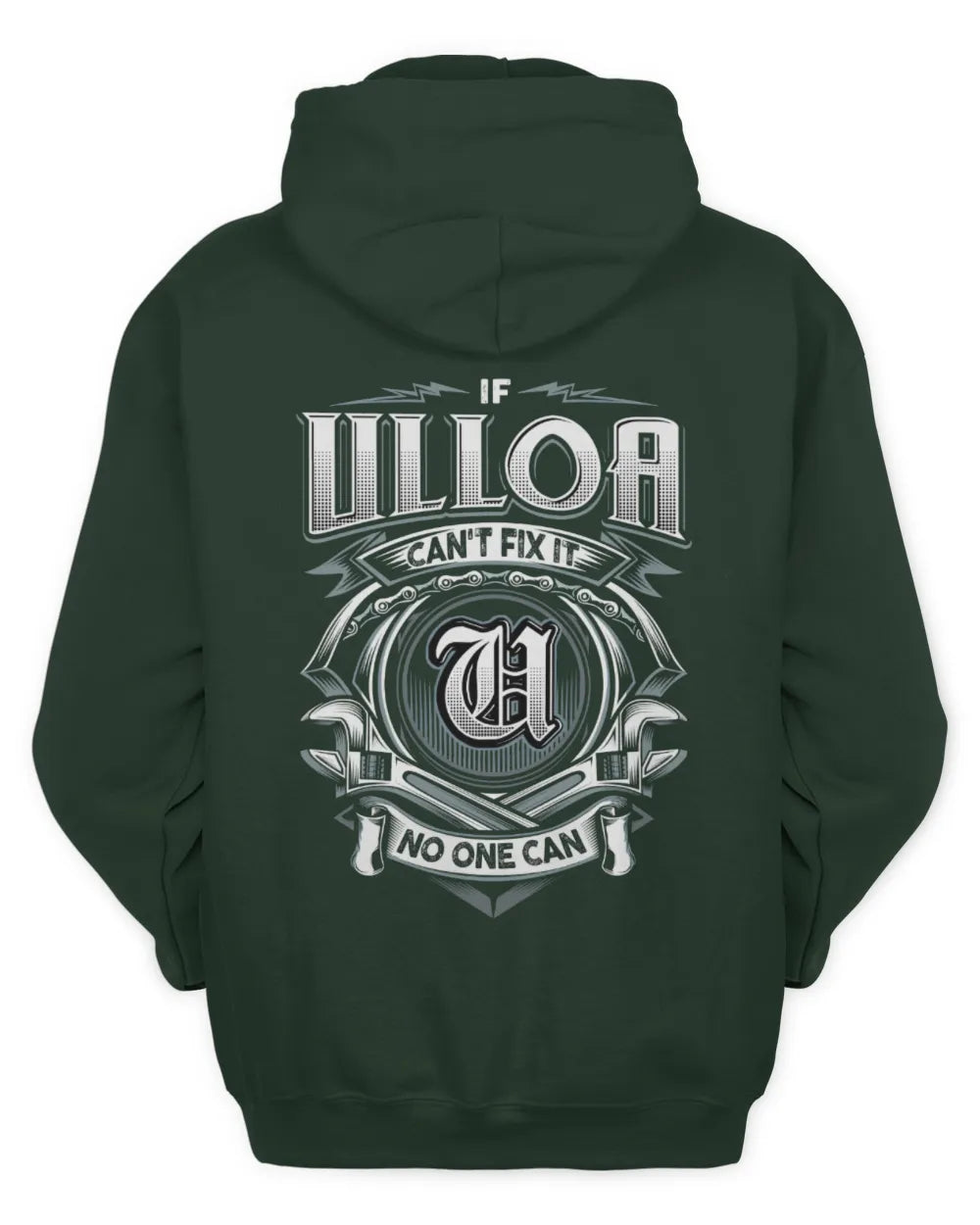 ULLOA AP81-K4-626 - Personalized Ahmed Quote Apparel “If Ahmed Can't Fix It, No One Can” - Unisex Hoodie - Forest Green