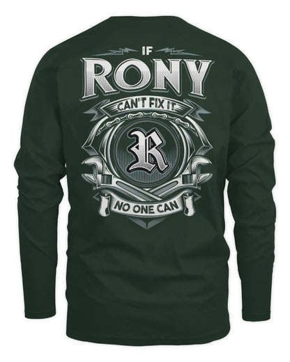 RONY AP81-K4-626 - Personalized Ahmed Quote Apparel “If Ahmed Can't Fix It, No One Can” - Men's Long Sleeved T-Shirt - Forest Green