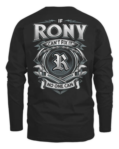 RONY AP81-K4-626 - Personalized Ahmed Quote Apparel “If Ahmed Can't Fix It, No One Can” - Men's Long Sleeved T-Shirt - Black