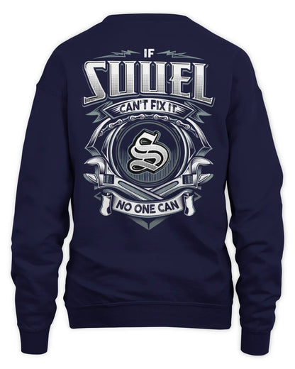 SUUEL AP81-K4-626 - Personalized Ahmed Quote Apparel “If Ahmed Can't Fix It, No One Can” - Unisex Sweatshirt - Navy