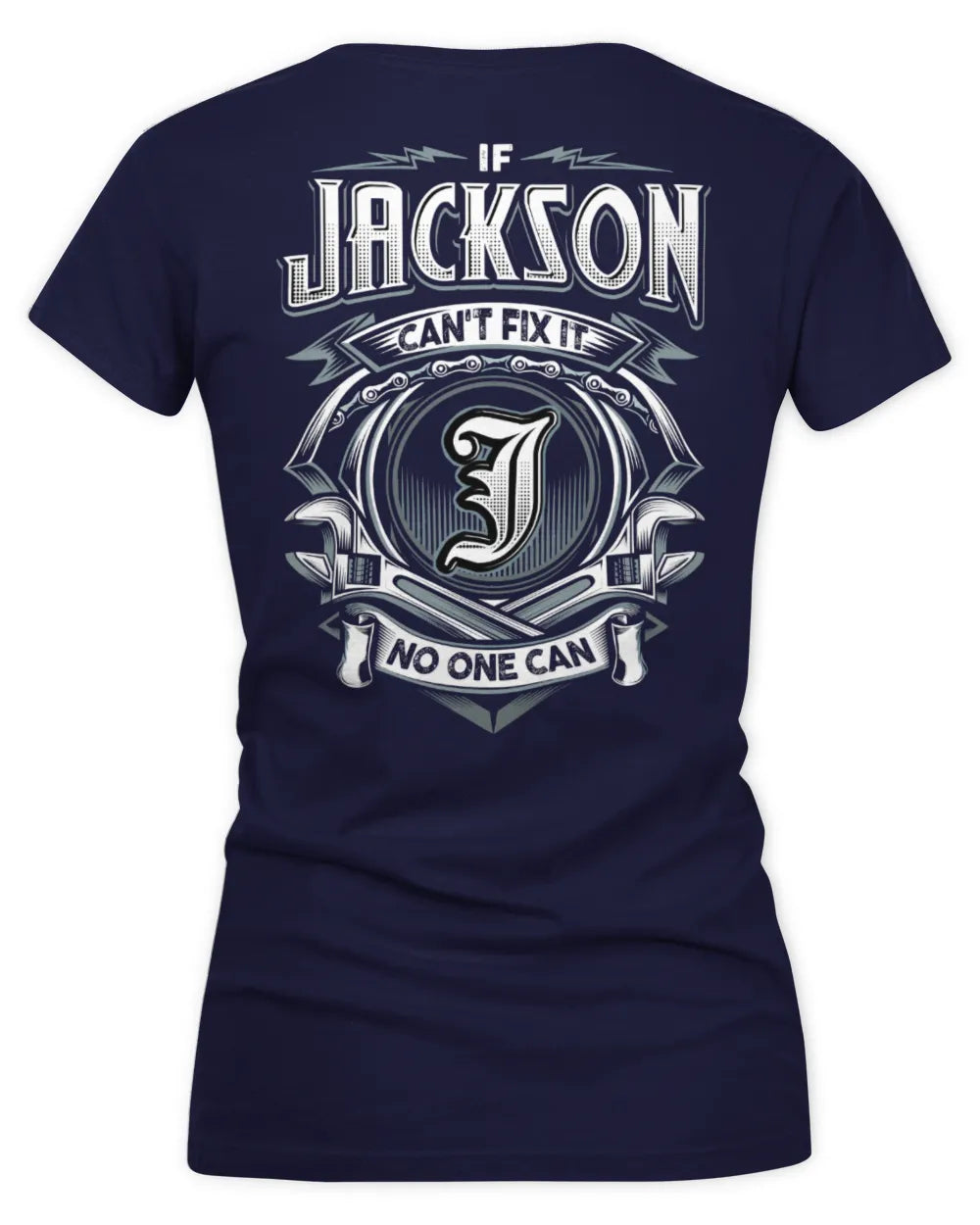 JACKSON AP81-K4-626 - Personalized Ahmed Quote Apparel “If Ahmed Can't Fix It, No One Can” - Women's V-Neck T-Shirt - Navy