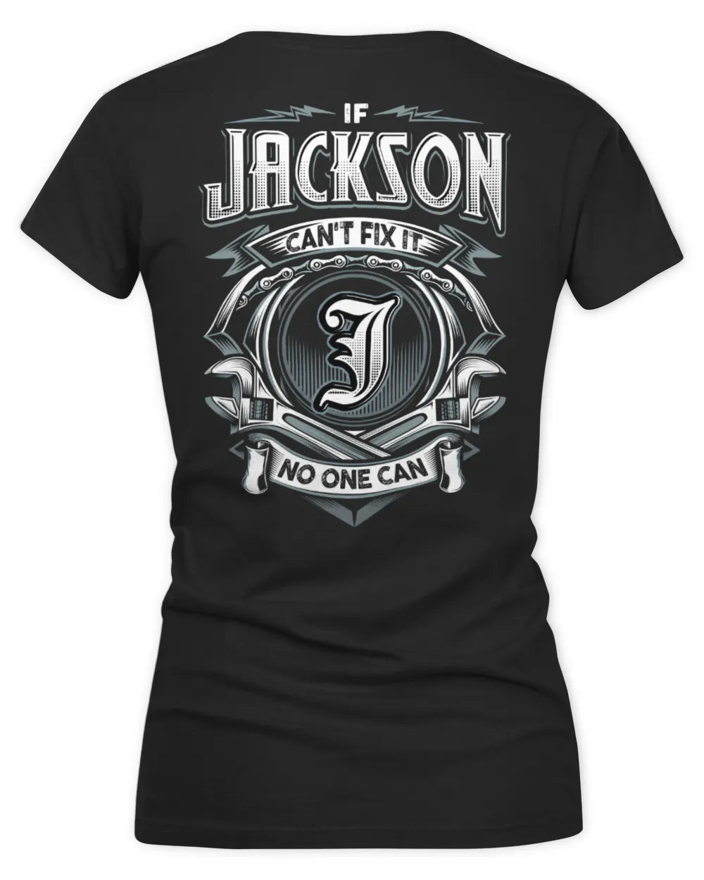 JACKSON AP81-K4-626 - Personalized Ahmed Quote Apparel “If Ahmed Can't Fix It, No One Can” - Women's V-Neck T-Shirt - Black
