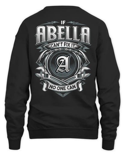 ABELLA AP81-K4-626 - Personalized Ahmed Quote Apparel “If Ahmed Can't Fix It, No One Can” - Unisex Sweatshirt - Black