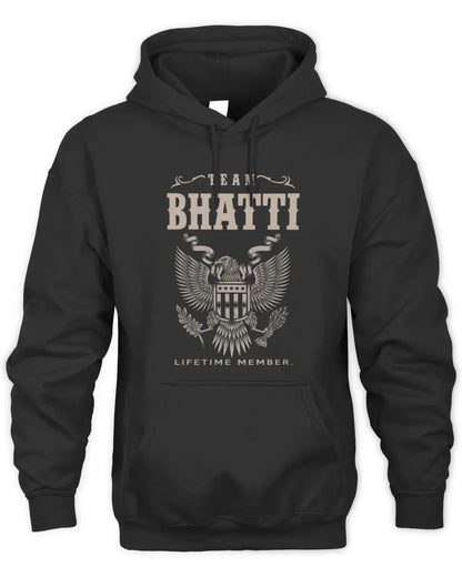 BHATTI TP06-K82 – Personalized Classic Style Apparel “Team NAME Lifetime Member” - Unisex Hoodie - Black