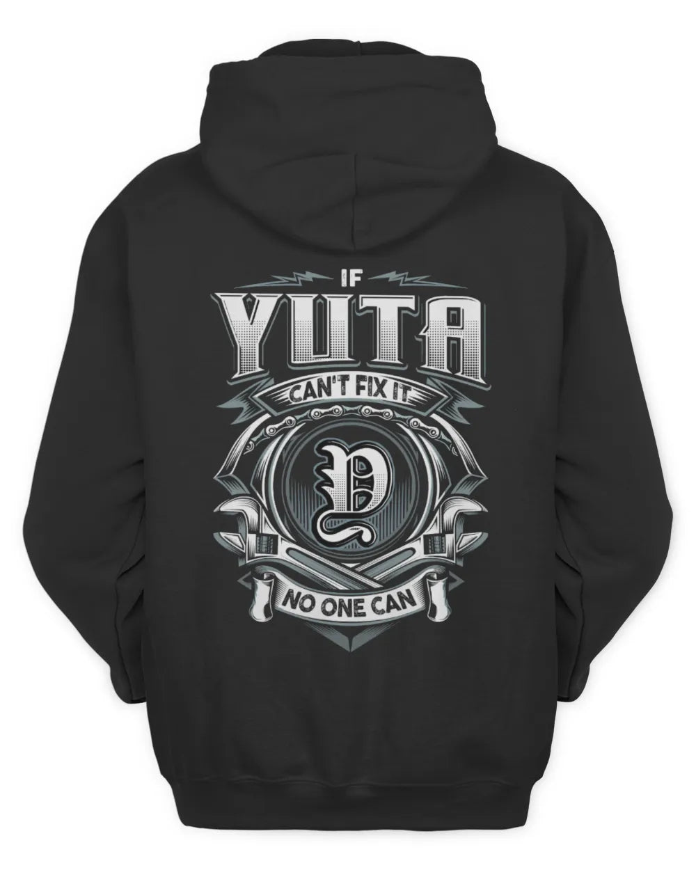 YUTA AP81-K4-626 - Personalized Ahmed Quote Apparel “If Ahmed Can't Fix It, No One Can” - Unisex Hoodie - Black