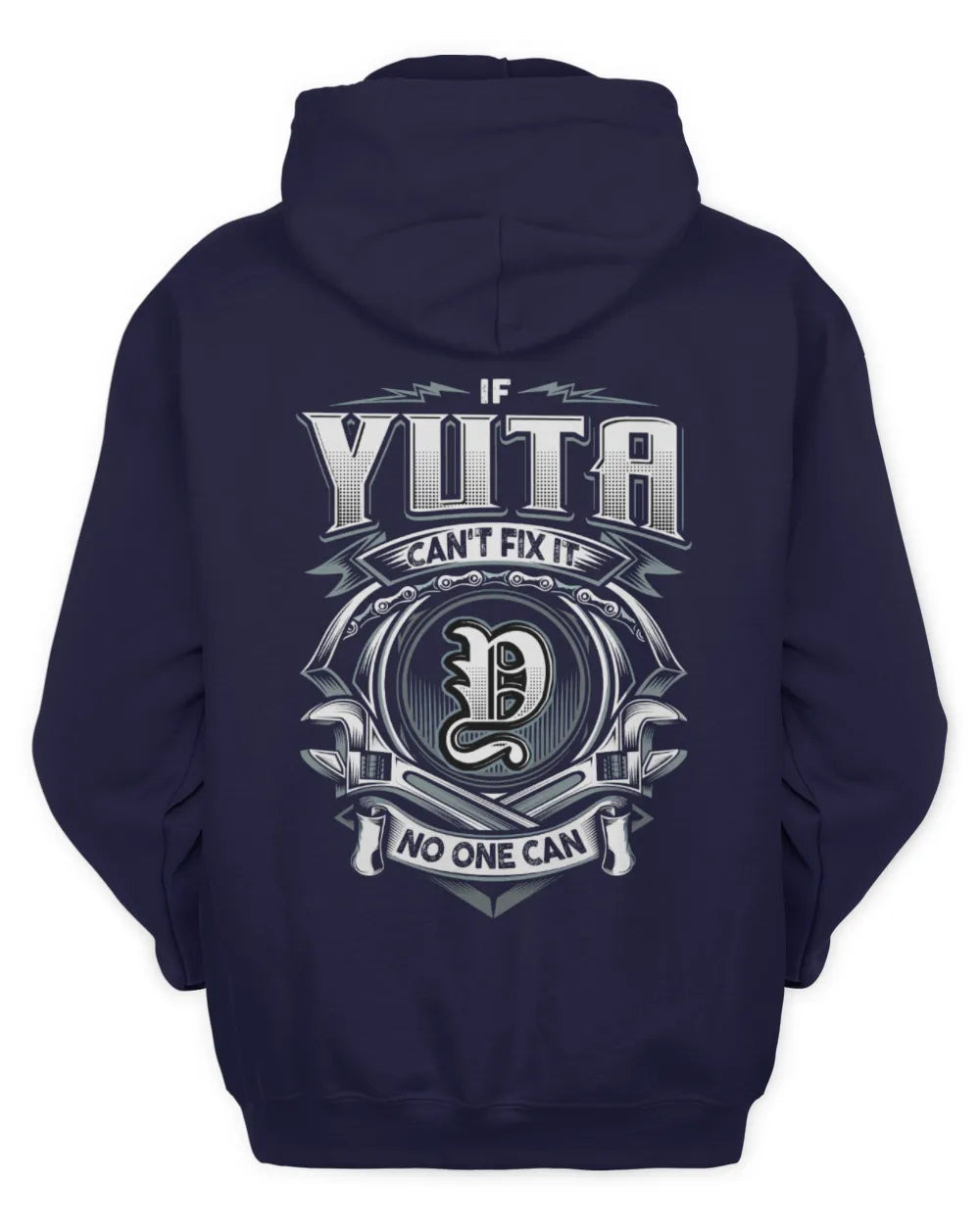 YUTA AP81-K4-626 - Personalized Ahmed Quote Apparel “If Ahmed Can't Fix It, No One Can” - Unisex Hoodie - Navy