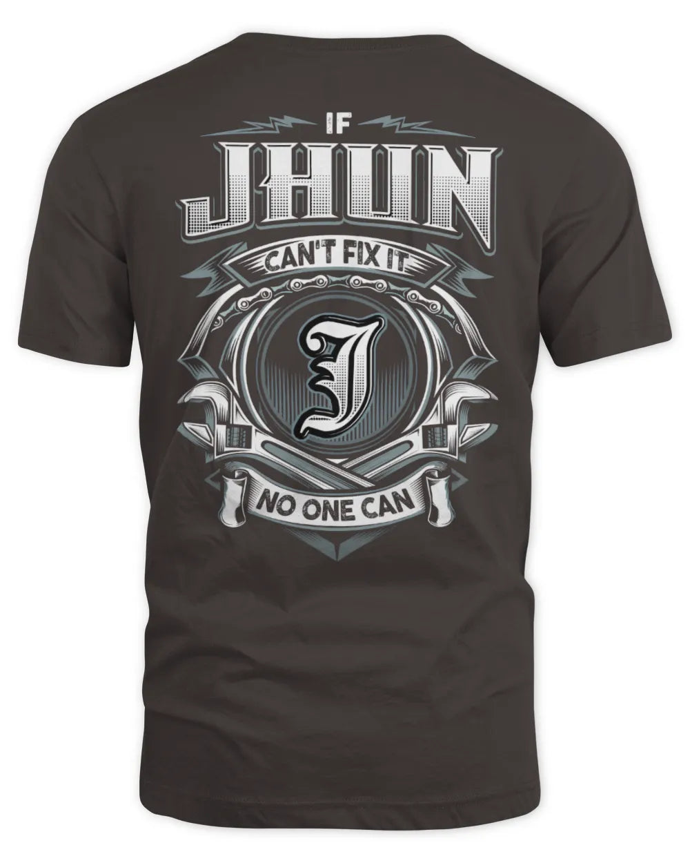 JHUN AP81-K4-626 - Personalized Ahmed Quote Apparel “If Ahmed Can't Fix It, No One Can” - Unisex Standard T-Shirt - Dark Chocolate