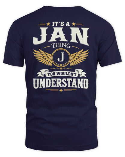 JAN KT06-M008 It’s a [NAME] Thing – You Wouldn’t Understand | Personalized Vintage T-Shirt - Unisex Standard T-Shirt - Navy