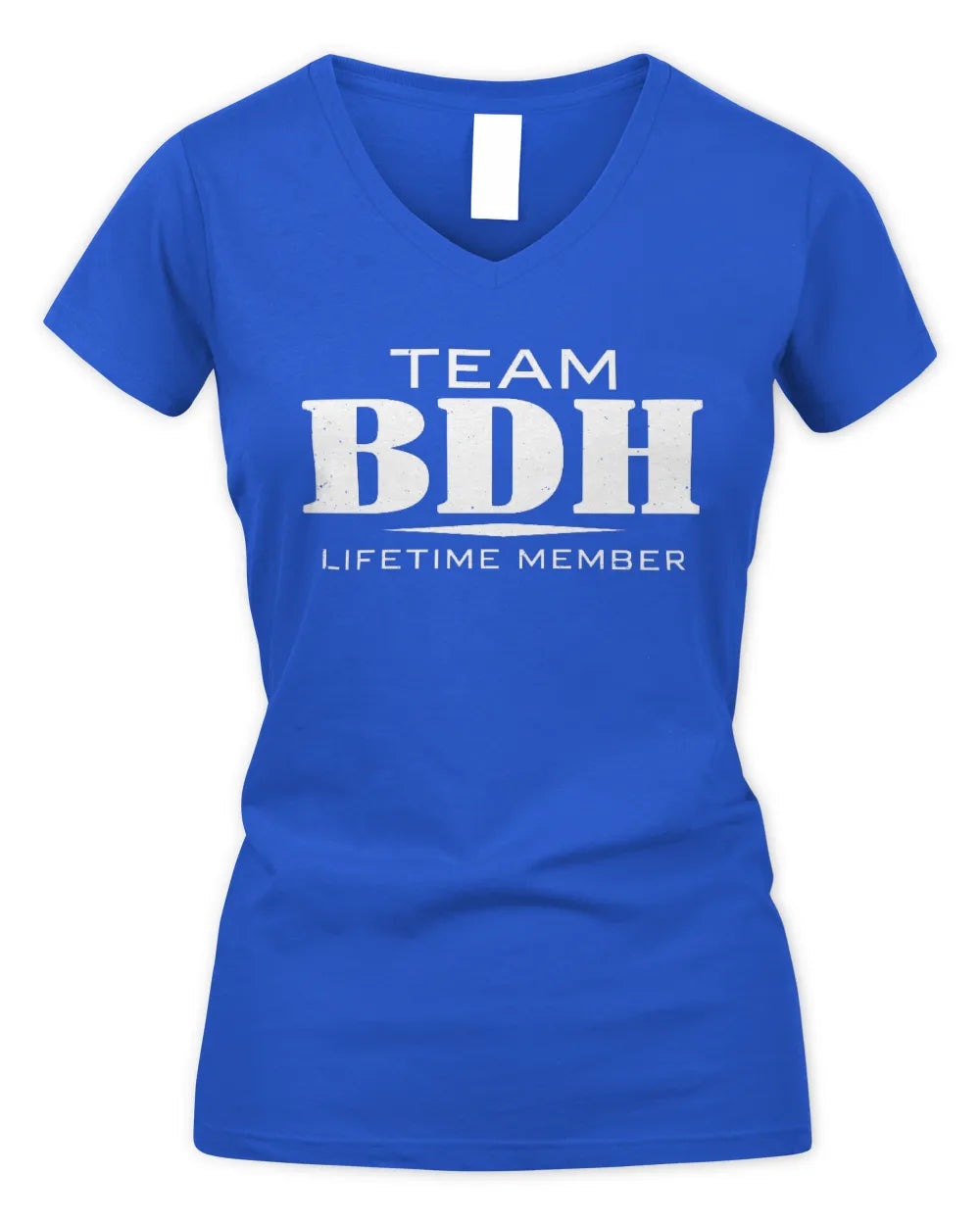 BDH BL62-K4-128 - Personalized “Team NAME Lifetime Member” - Women's V-Neck T-Shirt - Royal