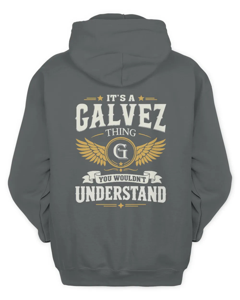 GALVEZ KT06-M008 It’s a [NAME] Thing – You Wouldn’t Understand | Personalized Vintage T-Shirt - Unisex Hoodie - Charcoal