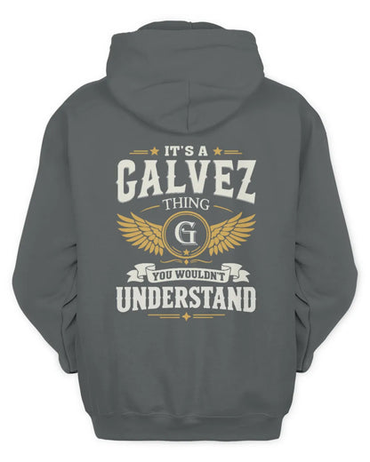 GALVEZ KT06-M008 It’s a [NAME] Thing – You Wouldn’t Understand | Personalized Vintage T-Shirt - Unisex Hoodie - Charcoal