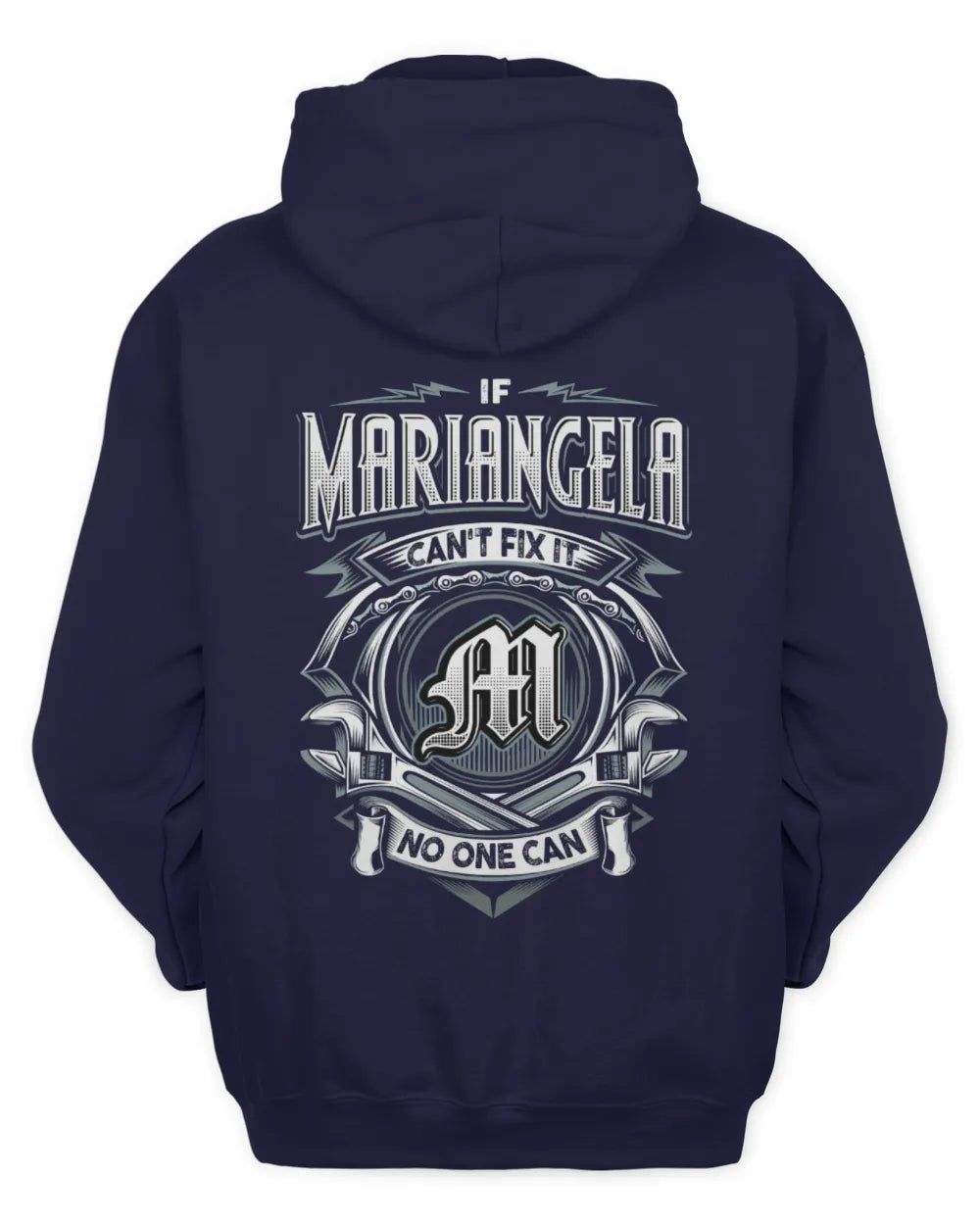 MARIANGELA AP81-K4-626 - Personalized Ahmed Quote Apparel “If Ahmed Can't Fix It, No One Can” - Unisex Hoodie - Navy