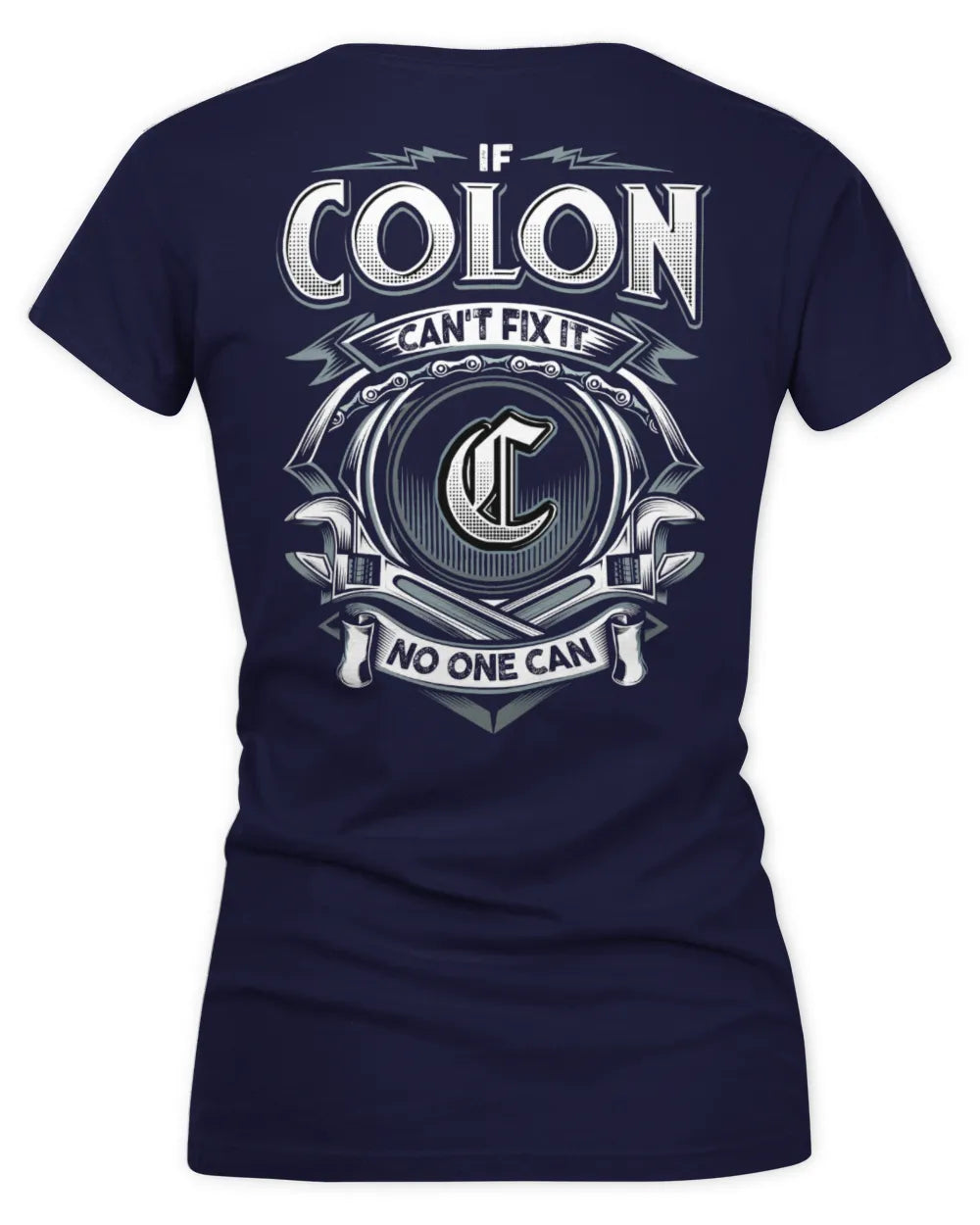 COLON AP81-K4-626 - Personalized Ahmed Quote Apparel “If Ahmed Can't Fix It, No One Can” - Women's V-Neck T-Shirt - Navy