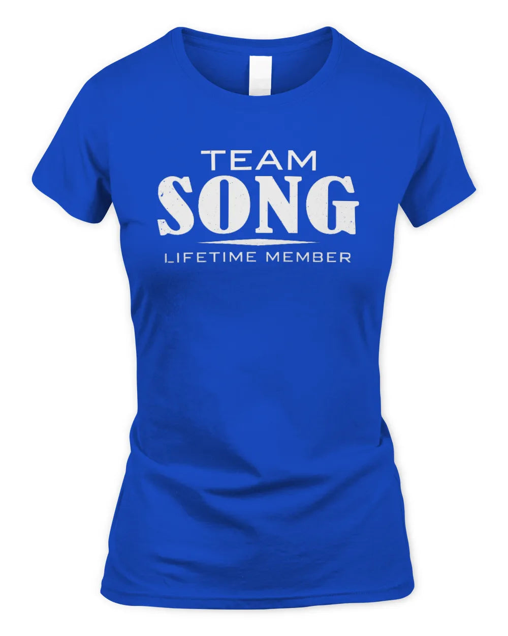 SONG BL62-K4-128 - Personalized “Team NAME Lifetime Member” - Women's Standard T-Shirt - Royal
