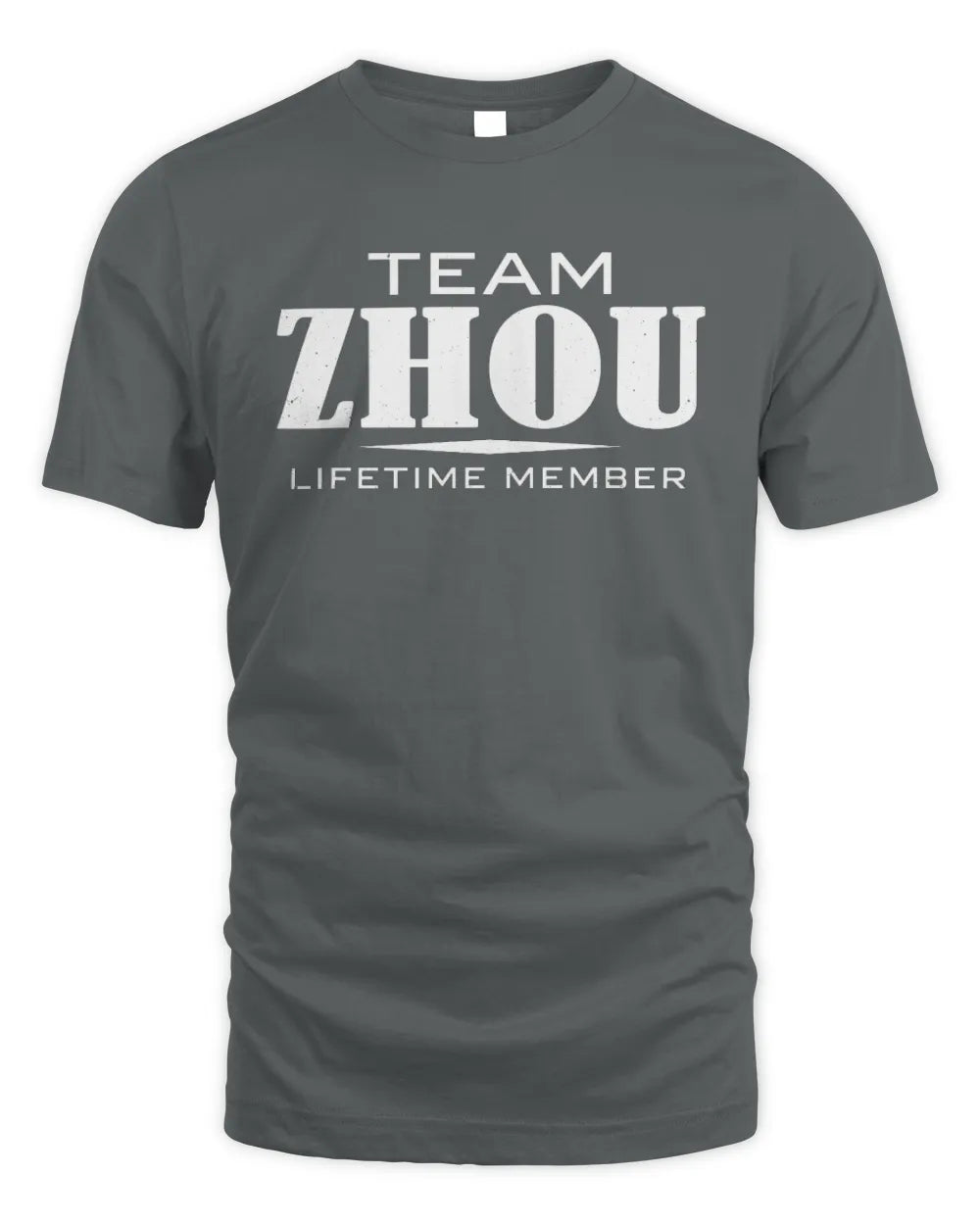 ZHOU BL62-K4-128 - Personalized “Team NAME Lifetime Member” - Unisex Standard T-Shirt - Charcoal